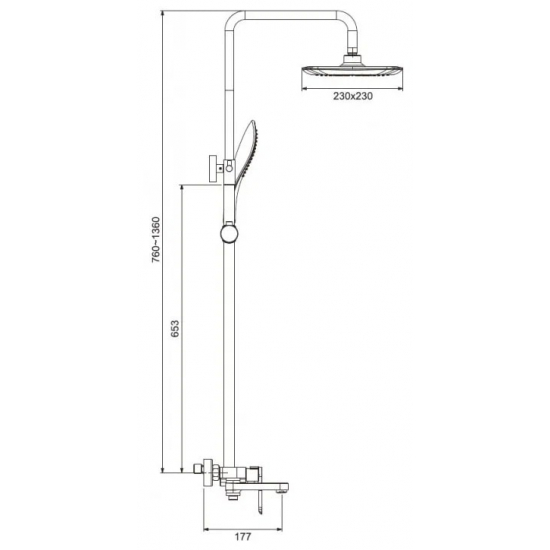 Душевая стойка GAPPO G48 G2448 хром, белый