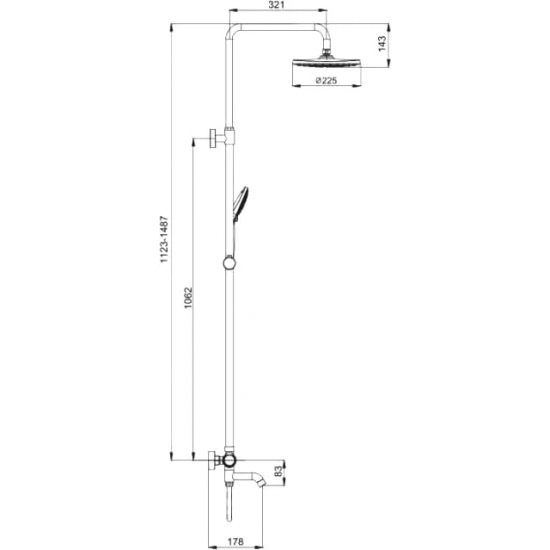 Душевая стойка GAPPO G90 G2490 с термостатом