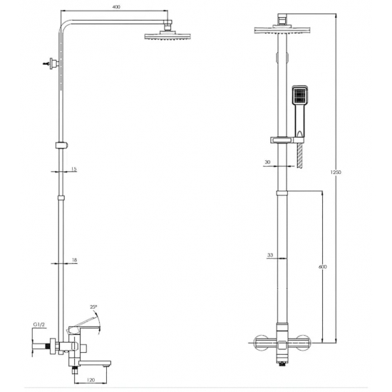 Душевая стойка GLAUF NEB16-A123