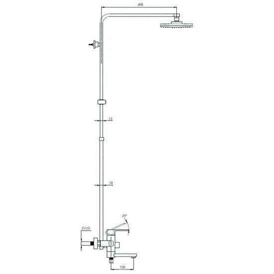 Душевая стойка GLAUF NEB16-A123
