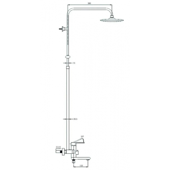 Душевая стойка GLAUF NOB16-A128