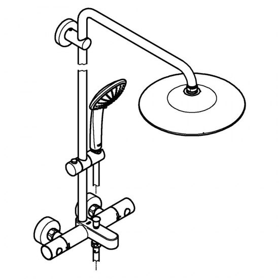 Душевая стойка GROHE Euphoria 260 26114001 с термостатом