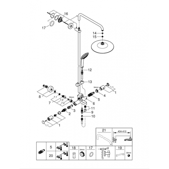 Душевая стойка GROHE Euphoria 260 27296002 с термостатом