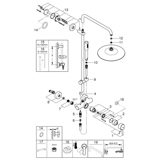Душевая стойка GROHE Euphoria 260 Concetto 23061002