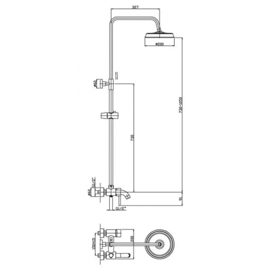 Душевая стойка HAIBA HB2407