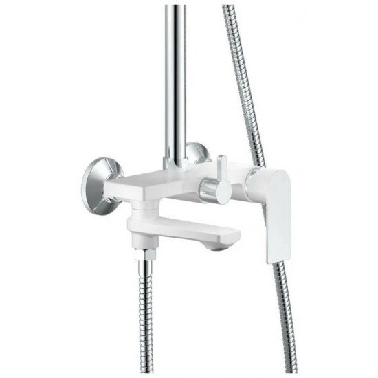 Душевая стойка HAIBA HB24505-8 хром, белый