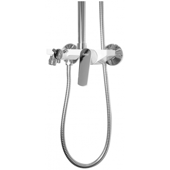 Душевая стойка HAIBA HB24804 хром, белый