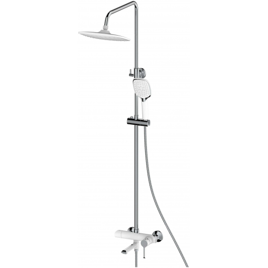 Душевая стойка HAIBA HB24805-8 хром, белый