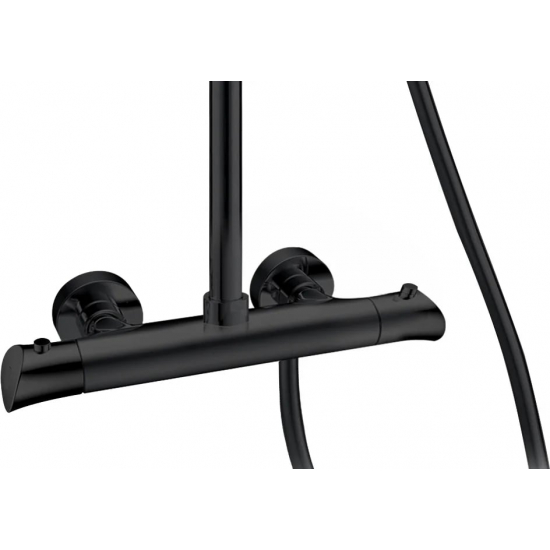 Душевая стойка KAISER Cezar 06177-2 с термостатом чёрная