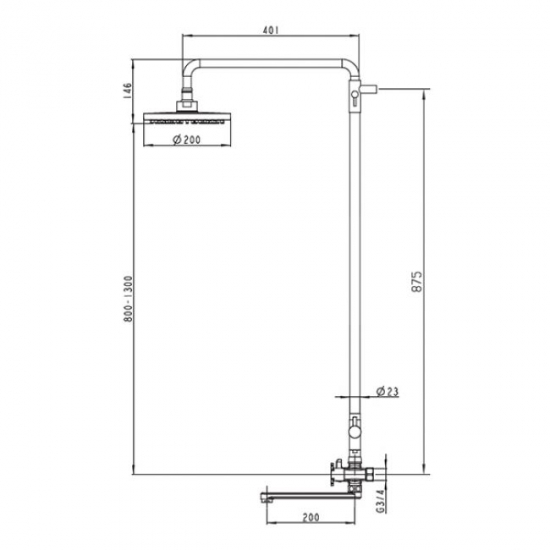 Душевая стойка KAISER Cuatro 58182