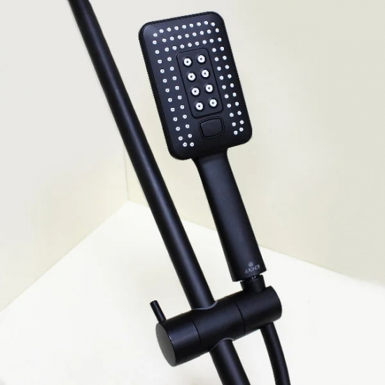 Душевая стойка KAISER Elite 01182-2 с термостатом чёрная