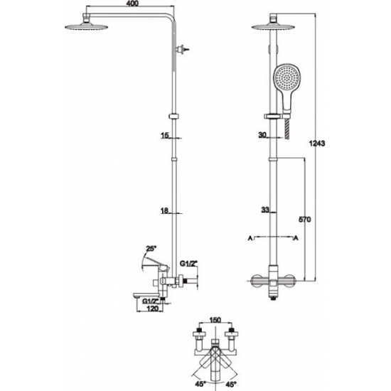 Душевая стойка KAISER Sonat 34182