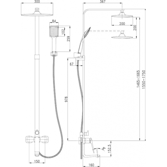 Душевая стойка LEMARK Allegro LM5962CW
