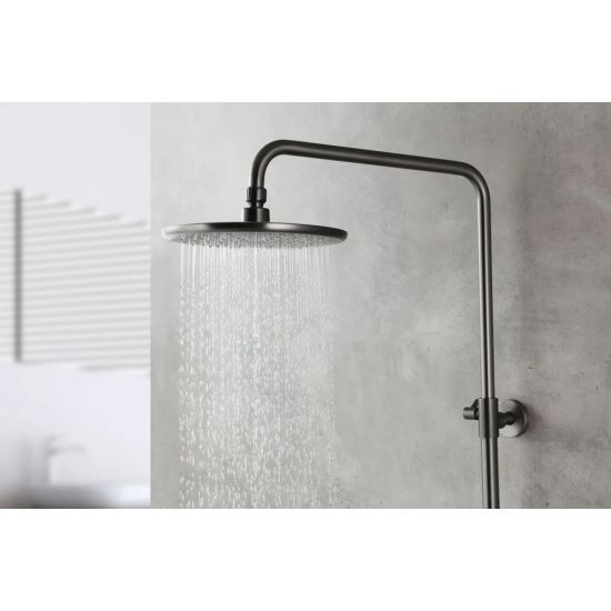 Душевая стойка LEMARK Bronx LM3770GM с термостатом графит