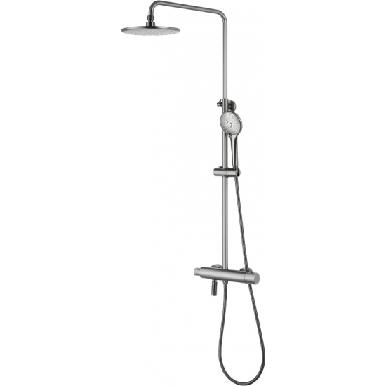 Душевая стойка LEMARK Bronx LM3772GM с термостатом графит