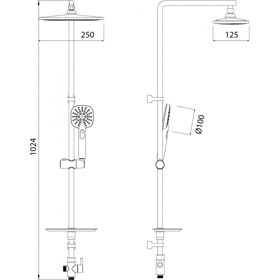 Душевая стойка LEMARK LM8805C