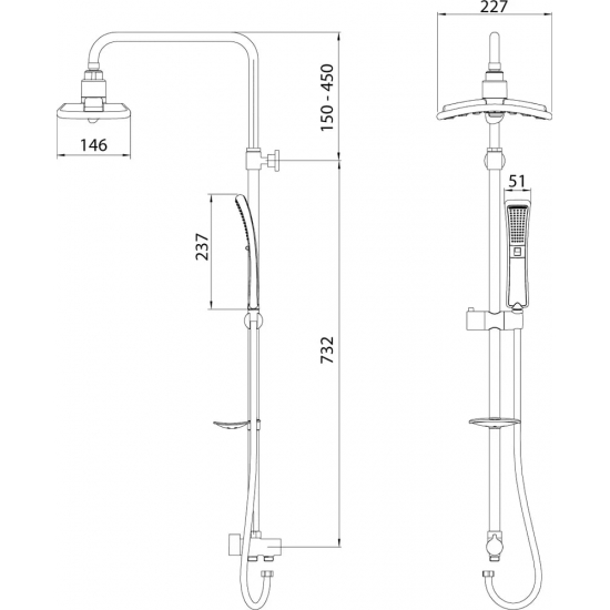 Душевая стойка LEMARK LM8806C