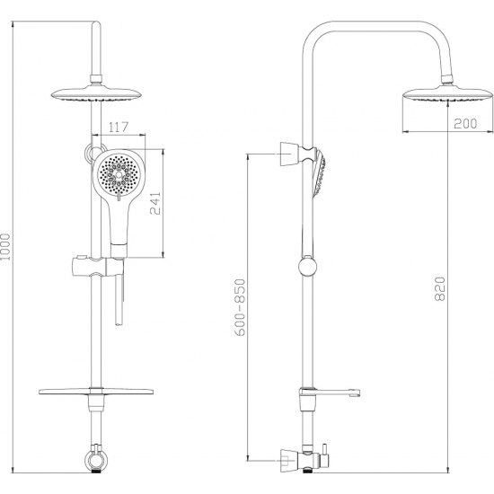 Душевая стойка LEMARK LM8808C