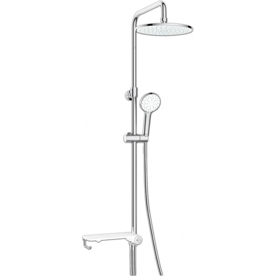 Душевая стойка LEMARK LM8810C хром, белая