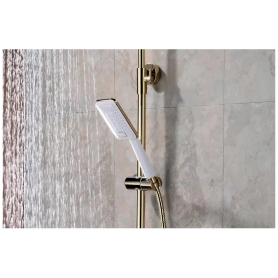 Душевая стойка LEMARK Mista LM6462WG белая, золото