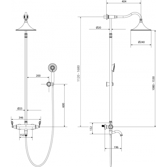 Душевая стойка LEMARK Prime LM6162BRG