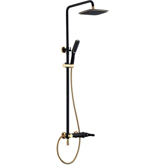 Душевая стойка LEMARK Swan LM5462BG чёрная, золото