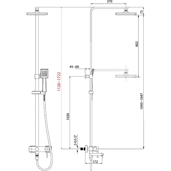 Душевая стойка LEMARK Tropic LM7004C