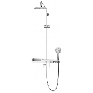 Душевая стойка LEMARK Tropic LM7007C хром, белая