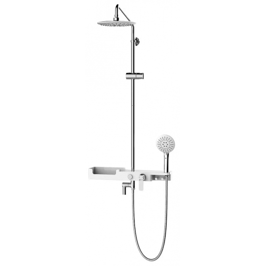 Душевая стойка LEMARK Tropic LM7007C хром, белая