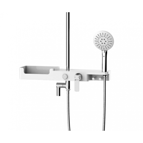 Душевая стойка LEMARK Tropic LM7007C хром, белая