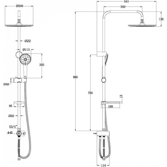 Душевая стойка LEMARK Tropic LM8809C