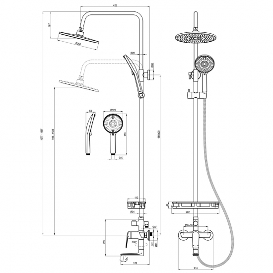 Душевая стойка LEMARK Verba LM11462C