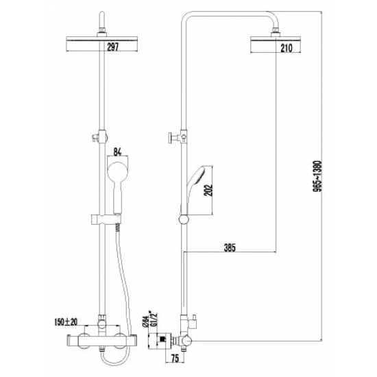 Душевая стойка LEMARK Yeti LM7860C