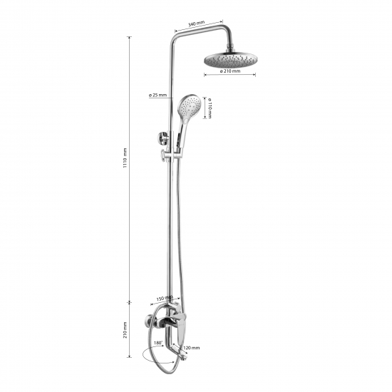 Душевая стойка MAGNUS M8675