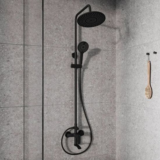 Душевая стойка MILARDO RORBL4FM06 чёрная