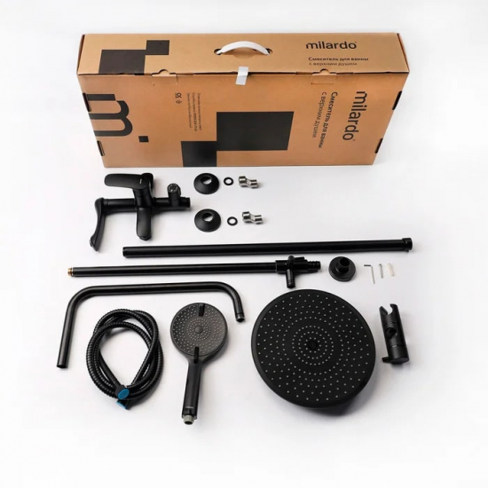 Душевая стойка MILARDO RORBL4FM06 чёрная