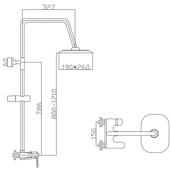 Душевая стойка MIXLINE ML2410