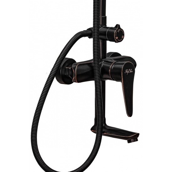 Душевая стойка ПроФсан Steel ПСМ-301-8 чёрная бронза нержавеющая сталь