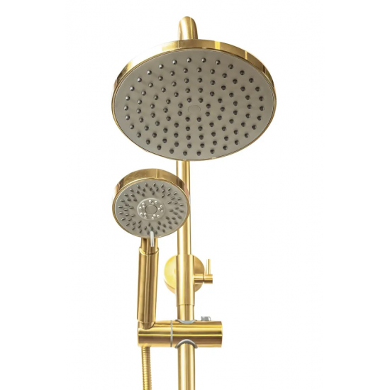 Душевая стойка ПроФсан Steel ПСМ-303-8 золото нержавеющая сталь