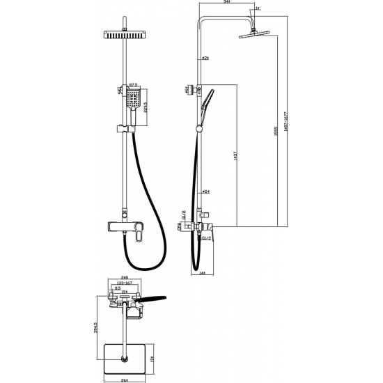 Душевая стойка ROSSINKA RS46-45