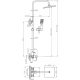 Душевая стойка ROSSINKA RS50-45 с термостатом