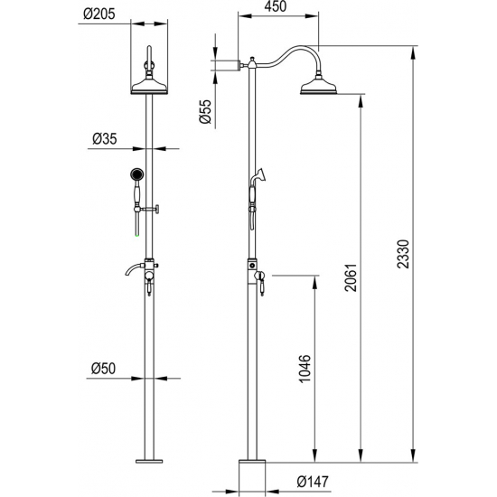 Душевая стойка TIMO Arisa SX-5000/00 напольная