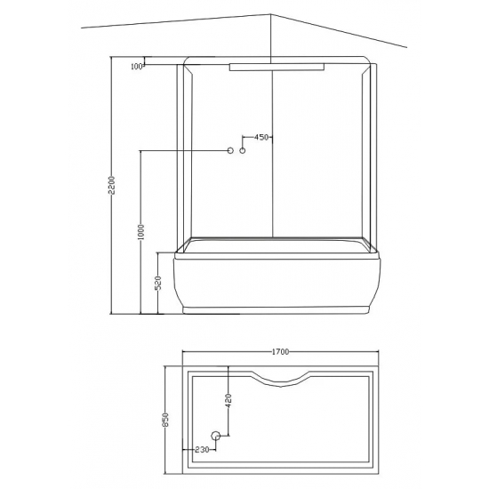 Душевой бокс АRCUS AS-126 170x85x220