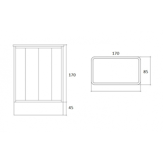 Душевой бокс LORANTO CS-78-4 170x85x215 белая дверь раздвижная