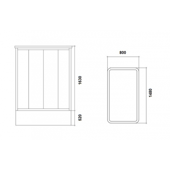 Душевой бокс MIRWELL MR3515TP-C3-RUS 148x80x215