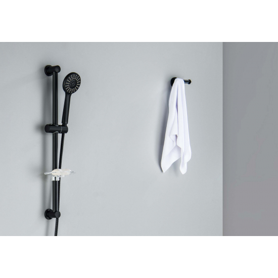 Душевой гарнитур AQUATEK Бетта AQ2013MB, 3jet 65 см, матовый чёрный