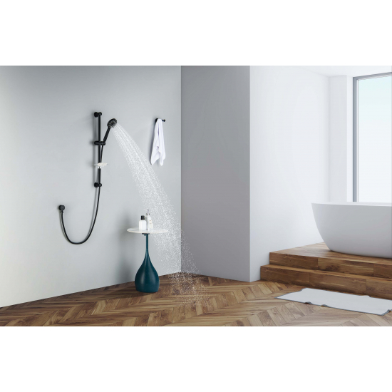 Душевой гарнитур AQUATEK Бетта AQ2013MB, 3jet 65 см, матовый чёрный