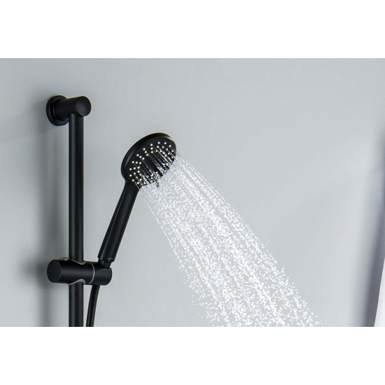 Душевой гарнитур AQUATEK Бетта AQ2013MB, 3jet 65 см, матовый чёрный