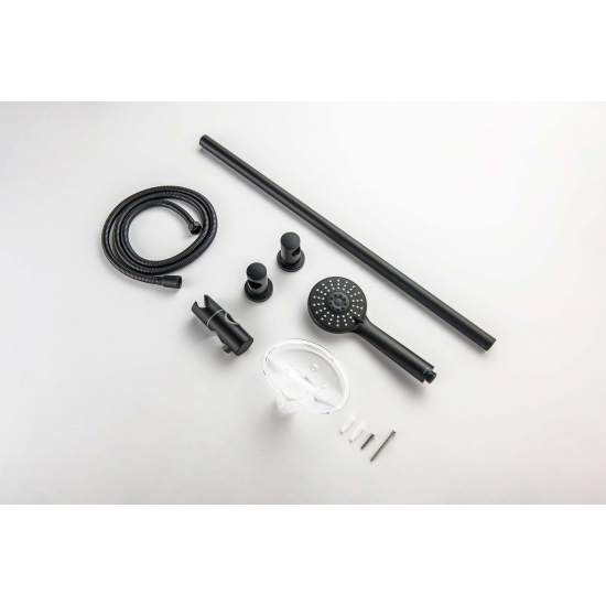 Душевой гарнитур AQUATEK Бетта AQ2013MB, 3jet 65 см, матовый чёрный