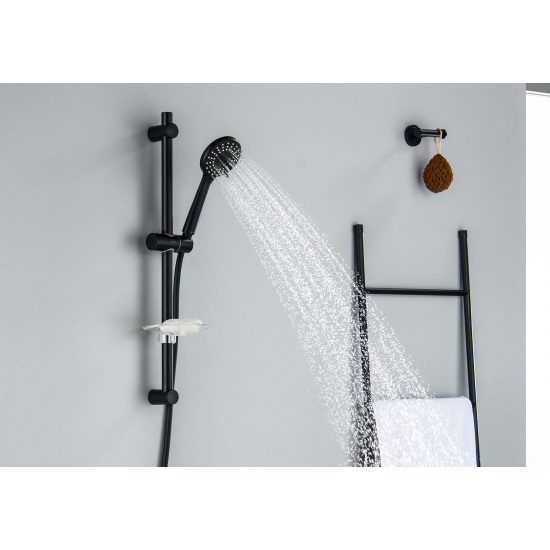 Душевой гарнитур AQUATEK Бетта AQ2015MB, 3jet 60 см, матовый чёрный